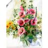 Artland Artprint Bloemen samenstelling I als artprint op linnen, poster in verschillende formaten maten roze 30 cm x 40 cm