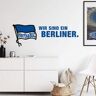 Wall-Art Wandfolie Hertha BSC logo-opschrift zelfklevend, verwijderbaar (1 stuk) blauw 80 cm x 28 cm x 0,1 cm