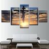 TONATO Muurschildering 5 Paneelcanvas Afdrukken en beeld, Jesus HD Home Decor woonkamer Samenvatting Canvas Foto met lijst,M