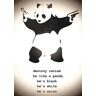 Banksy Destroy Racism Panda  poster klein formaat poster 39,5 x 55 cm
