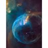 Artery8 Hubble Space Telescope Image Bubble Nebula NGC 7635 Spherical Blue Stellar Gas Wind Around O Star By Finger Pillars Of Dust Unframed Wall Art Print Poster Home Decor Premium