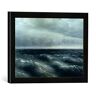 kunst für alle Ingelijste afbeelding van Ivan Konstantinovich Aivazovsky The Black Sea, 1881 inch, kunstdruk in hoogwaardige handgemaakte fotolijst, 40 x 30 cm, mat zwart