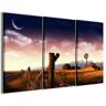 Stampe su Tela Canvasdruk, onopspoiled Landscape Landscape ongeraakt landschap, moderne foto's van 3 panelen, klaar om op te hangen, 100 x 70 cm