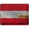 vianmo Metalen bord wandbord metalen bord 30x40 cm Oostenrijk Vlag van Oostenrijk