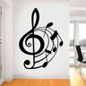 JYHCD Muzieknoten Modern Wall Decor, Metal Music Notes Wall Art Decor 3D Metalen Muur Opknoping Decoratief, Muziekliefhebber Cadeau, Voor Woonkamer Slaapkamer Gang Muziekkamer, Zwart,60x43cm/24"x17