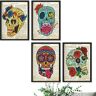 Nacnic set van 4 vellen Calaveras definities. A4-formaat. frameloze