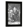 kunst für alle Ingelijste foto van Ludwig Knaus "Th. Mommsen/schilderij van L. Knaus", kunstdruk in hoogwaardige handgemaakte fotolijst, 30x40 cm, zwart mat