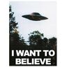 Stukk Ik wil geloven UFO Poster TV SERIE Print- A5 A4 A3 A2 A1 A0 Maten A2 (420 x 594mm)
