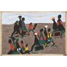 Our Posters Jacob Lawrence De migranten zijn aangekomen in grote aantallen Film Film Poster Beste Print Art Reproductie Kwaliteit Wanddecoratie Gift A4Canvas (12/8 inch) (31/20 cm) uitgerekt, klaar om op te hangen