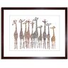 Wee Blue Coo Dt Group Of Giraffes Photo Framed Wall Art Print