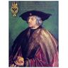 ArtPlaza Albrecht Durer Portrait of Emperor Maximilian, decoratieve panelen, hout, meerkleurig, 60 x 1,8 x 80 cm