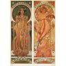 onthewall Art nouveau Poster Art Print door Alphonse Mucha Moet, wit, 30 x 40 cm