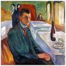 ArtPlaza Munch Edvard-Portret met fles wijn Decoratieve Panel