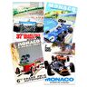 Artery8 Monaco Grand Prix Classic Racing Motor Sport Advertentie Gemengd Home Decor Premium Wall Art Poster Pack van 4