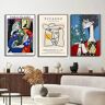 Zchdk Yhdesh Pablo Picasso canvas muurkunst Pablo Picasso posters retro abstract schilderij Pablo Picasso prints voor huisdecoratie muurfoto's 50 x 70 cm x 3, zonder lijst