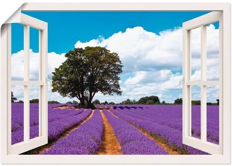 Artland artprint »Fensterblick Lavendelfeld im Sommer«  - 23.99 - wit