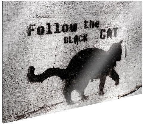 ART & Pleasure metalen artprint »Follow the black cat«  - 97.99 - grijs