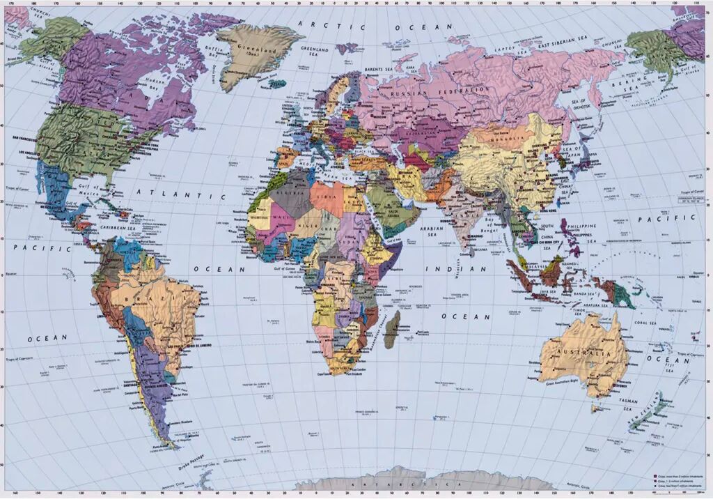 Komar Fotobehang World Map 270x188 cm 4-050