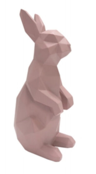 Present Time beeld Origami konijn 25,2 cm polyresin roze - Roze