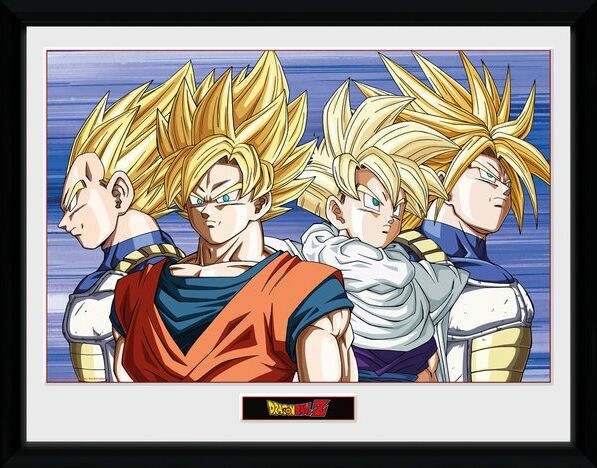 GB Eye poster in lijst Dragonball Z Group 30 x 40 cm - Zwart