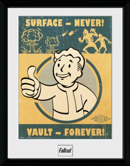GB Eye poster in lijst Fallout 4 Vault Forever 30 x 40 cm - Zwart