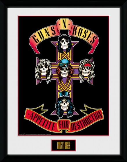 GB Eye poster in lijst Guns 'n Roses Appetite 30 x 40 cm - Zwart