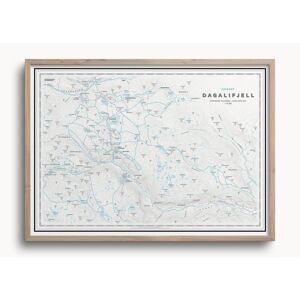 Dapamaps Skikart Dagalifjell (50x70 Cm), Med Ramme