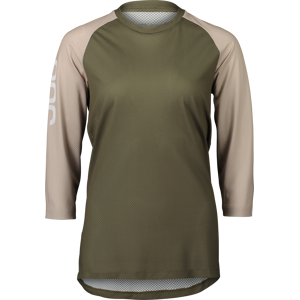 POC Women's MTB Pure 3/4 Jersey Epidote Green/Light Sandstone Beige S, Epidote Green/Light Sandstone Beige