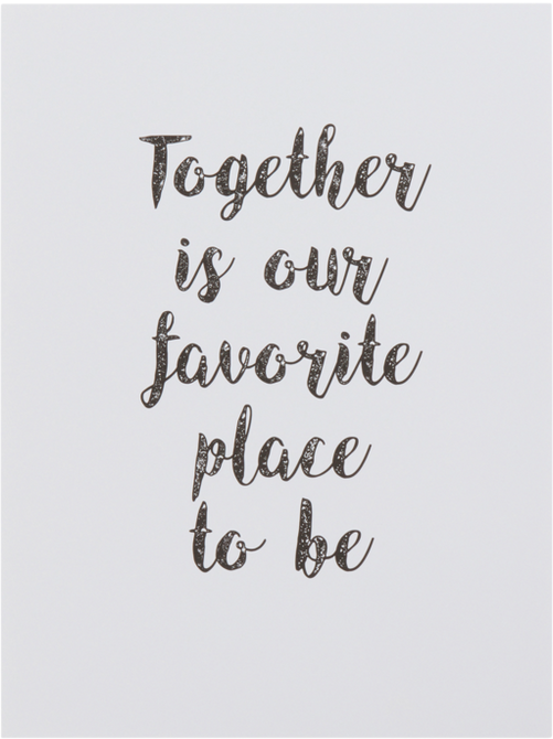 TOGETHER poster 30x40 cm Svart/hvit