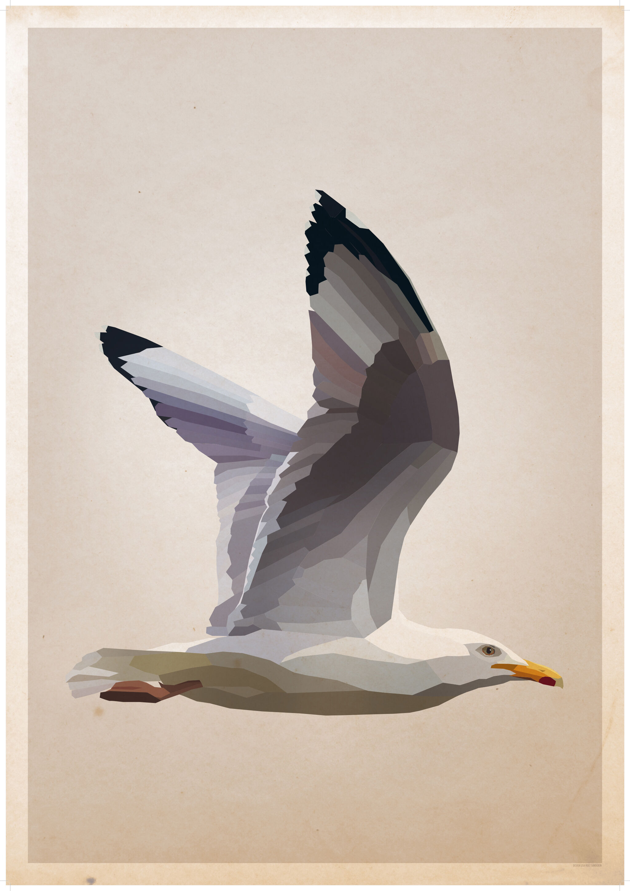 Lagervaror egen produktion Gull Plakat (21x29.7 Cm (A4))