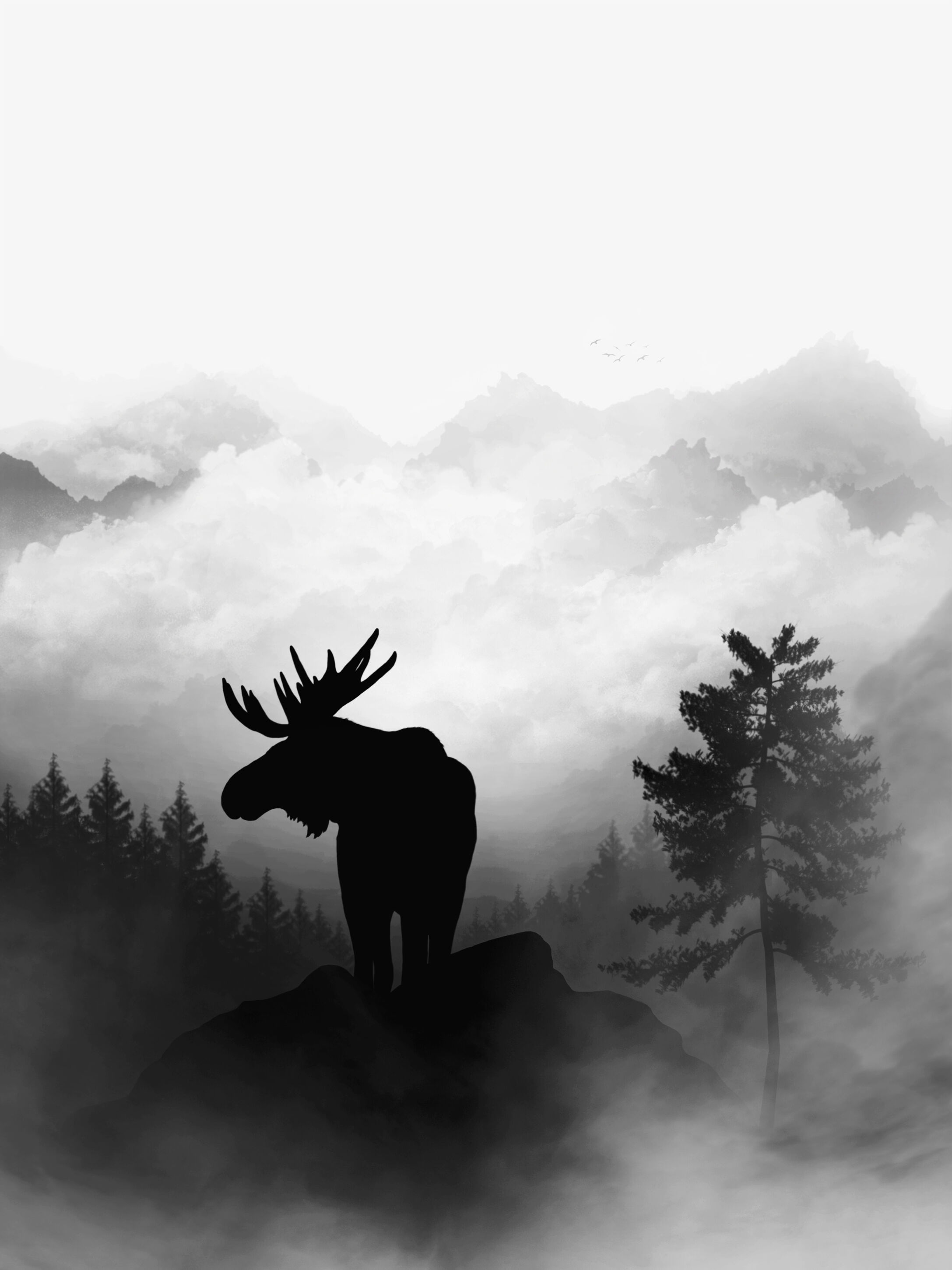 Gabriella Roberg Moose Plakat (21x29.7 Cm (A4))