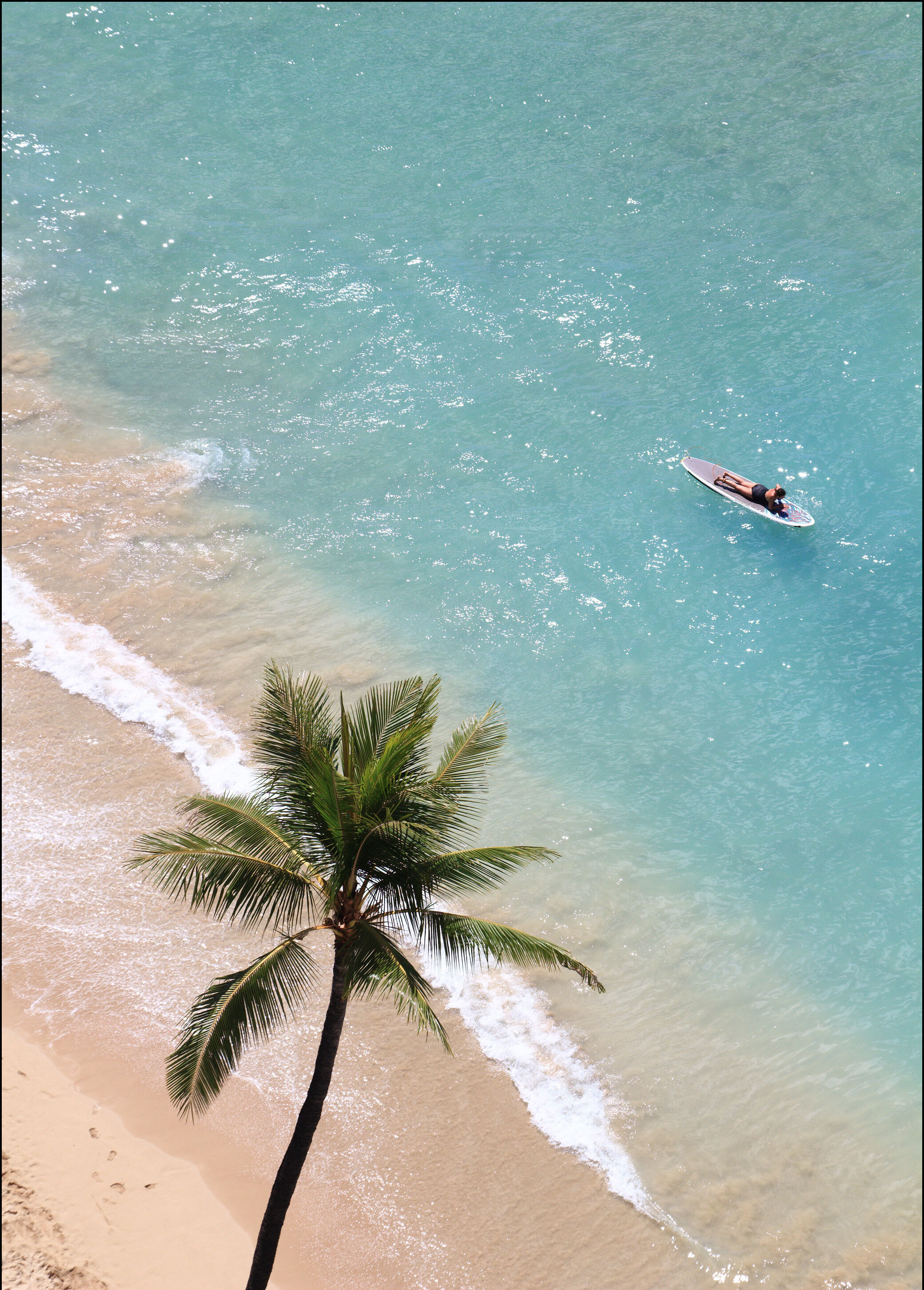 Lagervaror egen produktion Surfing At The Beach Plakat (50x70 Cm)