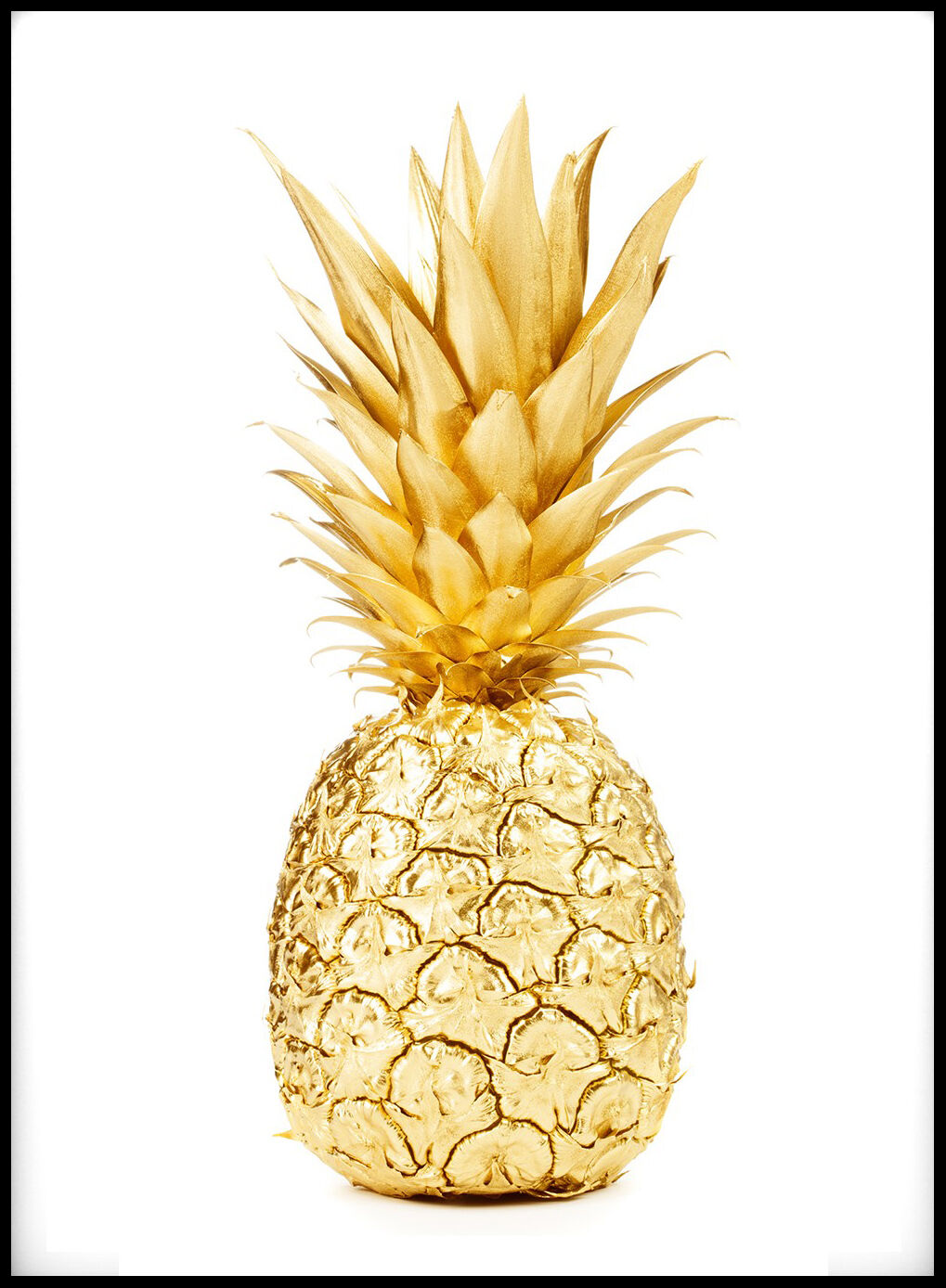 Lagervaror egen produktion Gold Pineapple Plakat (50x70 Cm)