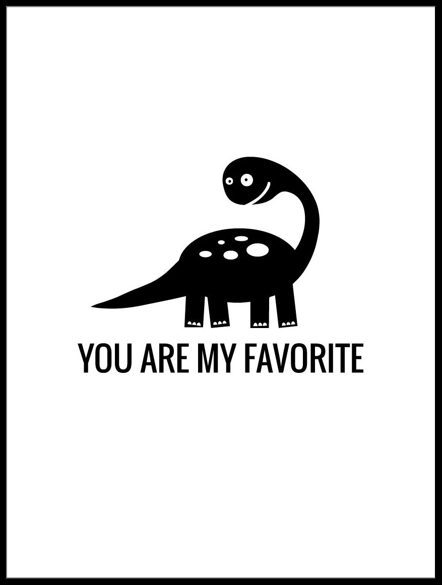 Malimi Posters Dino Favorite Plakat (50x70 Cm)