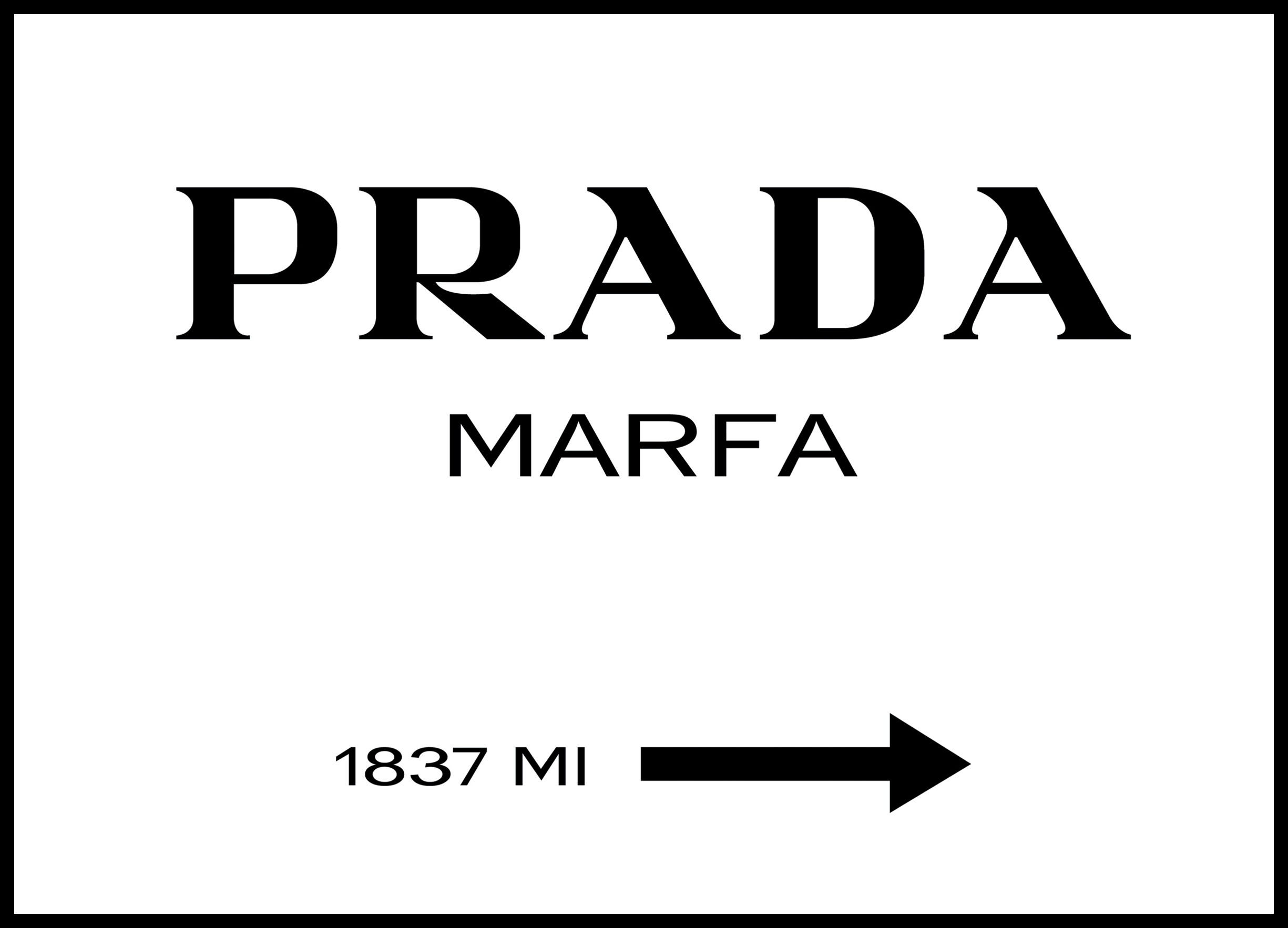 Lagervaror egen produktion Prada Black Plakat (50x70 Cm)