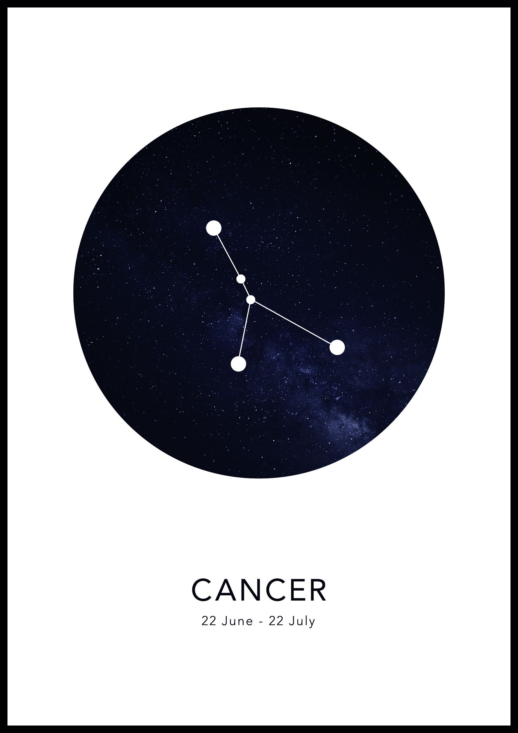 Lagervaror egen produktion Cancer Plakat (21x29.7 Cm (A4))