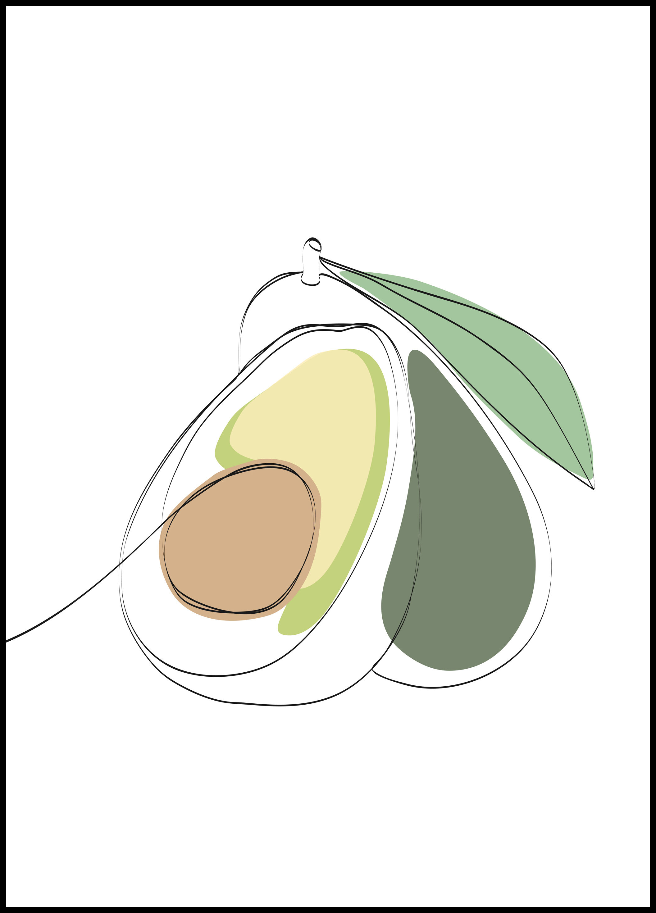 SANNY Formgivare Avocado Plakat (70x100 Cm)