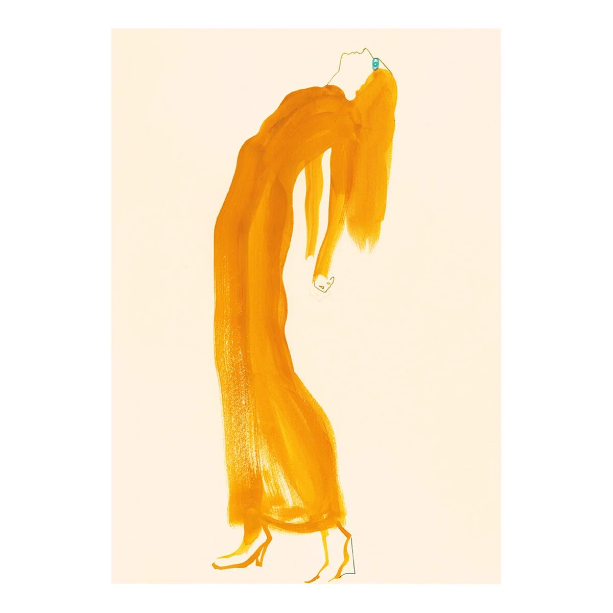 Paper Collective The Saffron Dress poster 30x40 cm