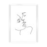 Dekoria Plakat Kiss Line - Size: 40 x 50 cm