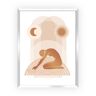 Dekoria Obraz Yoga Figures II 30x40cm copper - biały, miedziany - Size: 30 x 40 cm