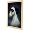 Nacnic Creative Horse Style T Burton Ilustrações E Pôsteres De Animais Inspirados Na Arte Gótica E Sombria De Burton A3 Quadro Preto