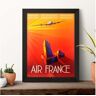 Nacnic Póster Vintage da França e Itália. Viaje com a Air France.