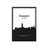 Nacnic Póster con mapa de Glasgow Escocia (A4)