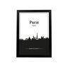 Nacnic Poster Do Mapa De Paris - França. Perde Com O Horizonte Das Cidades Da França Com Sombra Negra. Sem Quadro