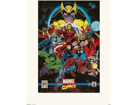 Marvel Print 30X40 Cm Comics Infinity Retro