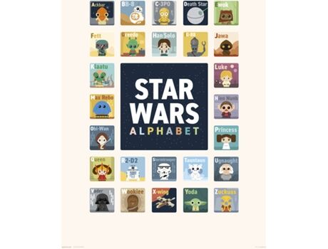 Star Wars Print 30X40Cm Alfabet