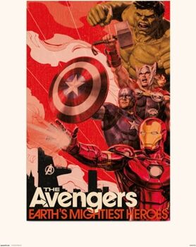 Marvel Print 30X40 Cm Avengers Earths Mightiest Heroes