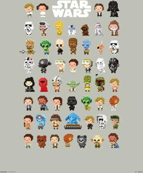 Star Wars Print 30X40 Cm 8-Bit Characters