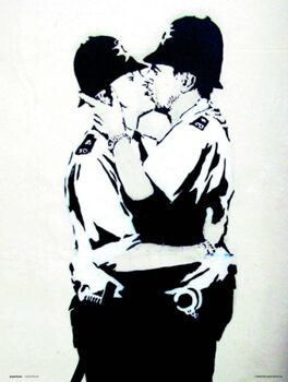 Brandalised Print 30X40 cm Bobbies Kissing