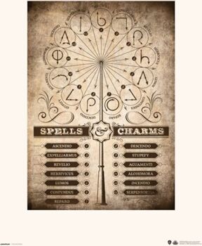 Harry Potter Print 30X40Cm Spells & Charms